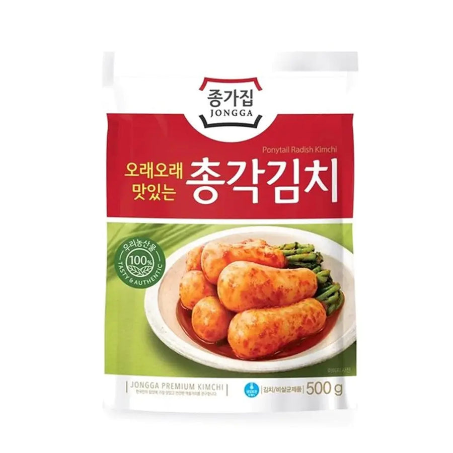 (KW) JONGGA Chonggak Pontytail Rettich Kimchi 500g Jongga