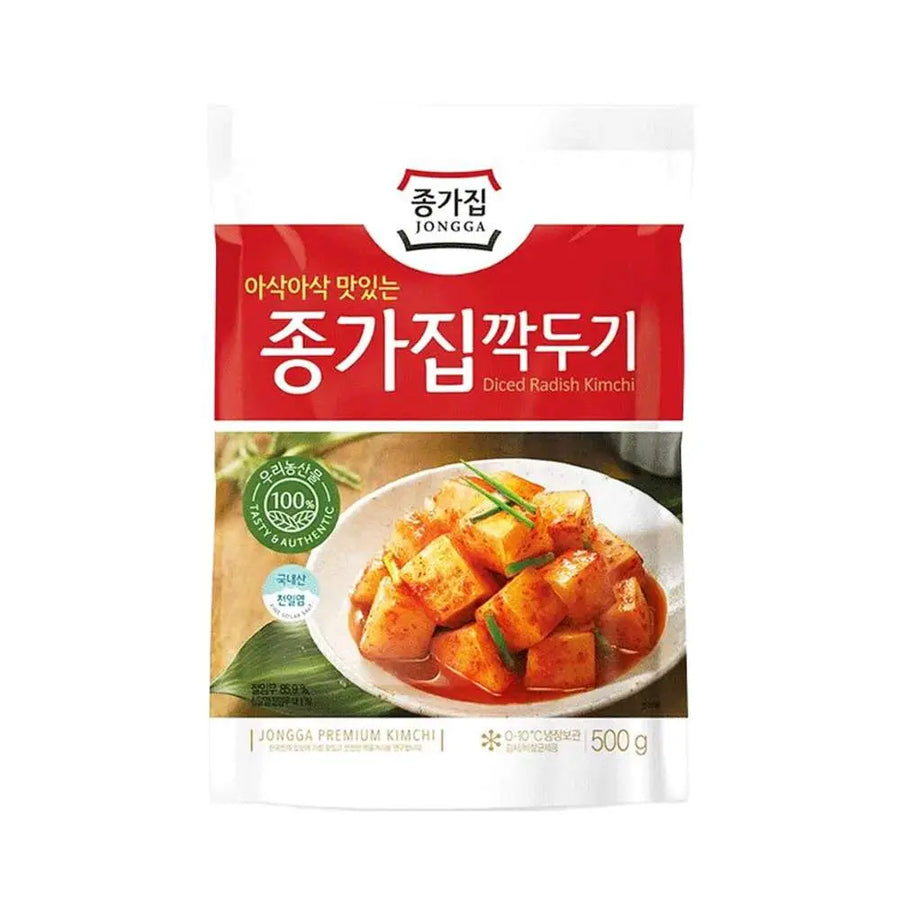 (KW) JONGGA Kaktugi Rettich Kimchi (geschnitten) 500g Jongga