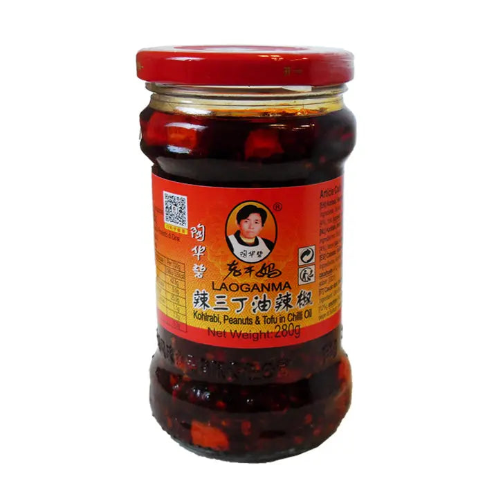 LAO GAN MA Kohlrabi, Erdnüsse und Tofu in Chili-Öl 280g Lao Gan Ma