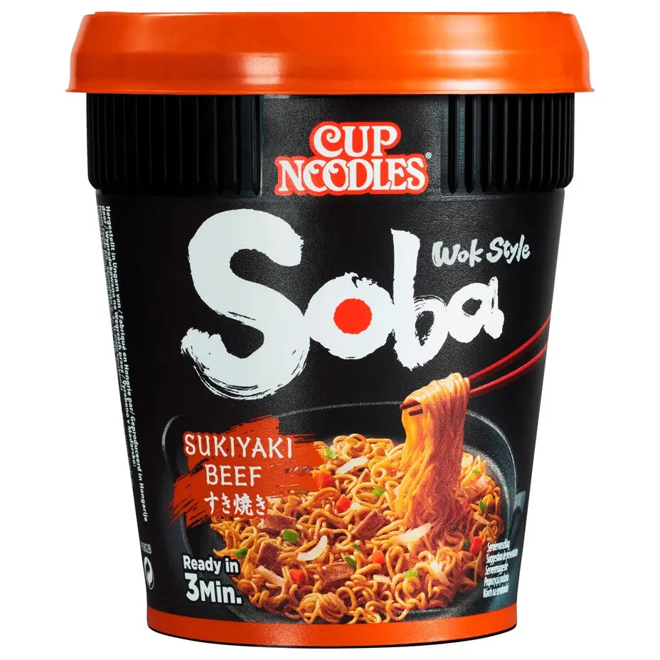 NISSIN Instant Cup Nudeln Soba Sukiyaki Rind 89g Nissin