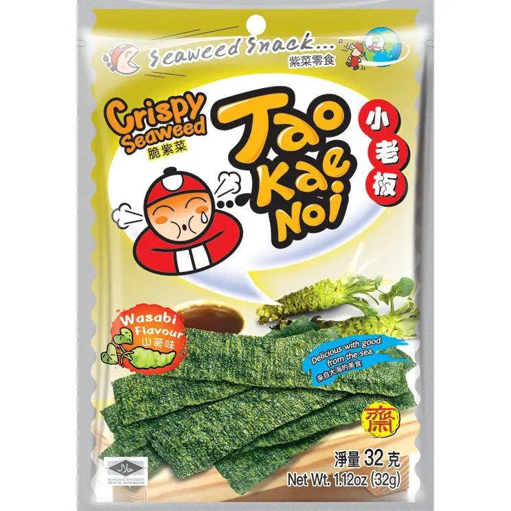 TAOKAENOI Knuspriger Seetang Wasabi 32g Taokaenoi