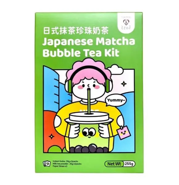 TOKIMEKI Japanisches Matcha Bubble Tea Set 255g Tokimeki