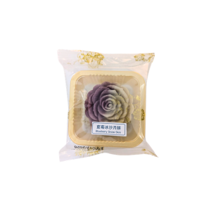 YUE BAN HUANG TING Mondkuchen Schneehaut Blaubeere 45g