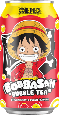 BOBBASAN One Piece Bubble Tea Strawberry & Peach 320ml (DISPOSABLE)