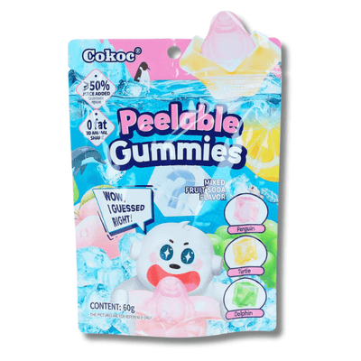 COKOC Peeling Gummies Mixed Fruit Soda 60g