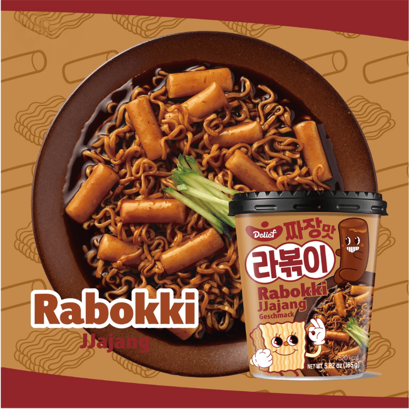 DELIEF Rapokki Jjajang schwarze Bohne 165g - MAOMAO
