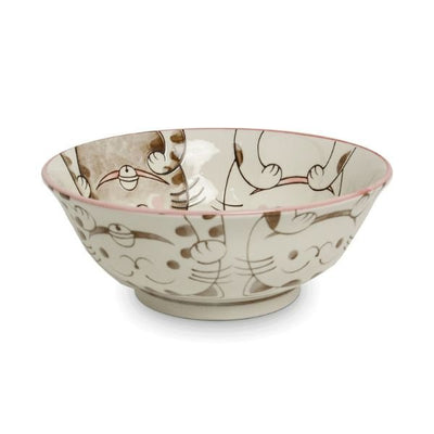 Bowl with three cats Red (d= approx. 20cm)