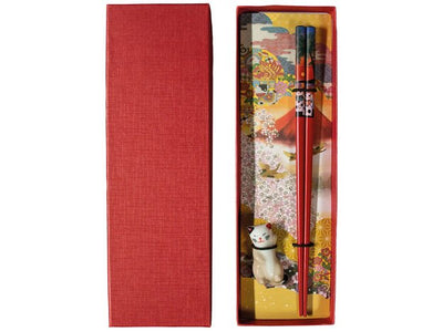GOLDEN TURTLE Chopsticks & Chopstick Rest Set - B