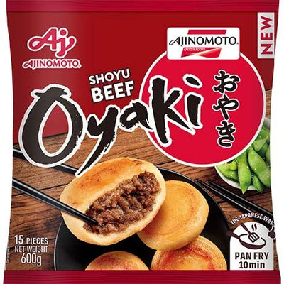 (KW) AJINOMOTO Japanische Teigtaschen (Oyaki) mit Shoyu-Rindfleischfüllung 600g