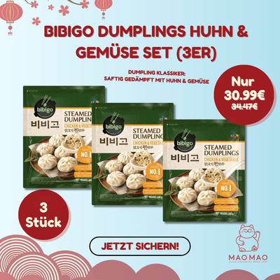 (KW) BIBIGO Dumplings Huhn & Gemüse Vorteilspack (3er)