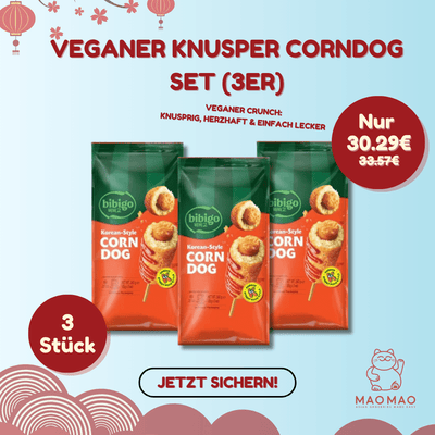 (KW) BIBIGO Veganer Knusper Corndog Vorteilspack (3er)