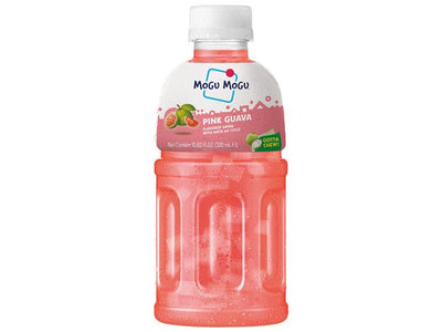 MOGU MOGU Pink Guava Drink with Nata De Coco 320ml (DISPOSABLE)