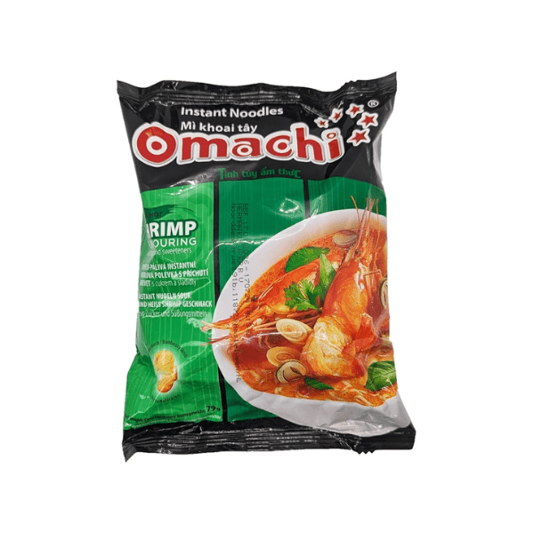 OMACHI Kartoffelnudeln mit scharf saurer Garnelen Geschmack 79g - MAOMAO