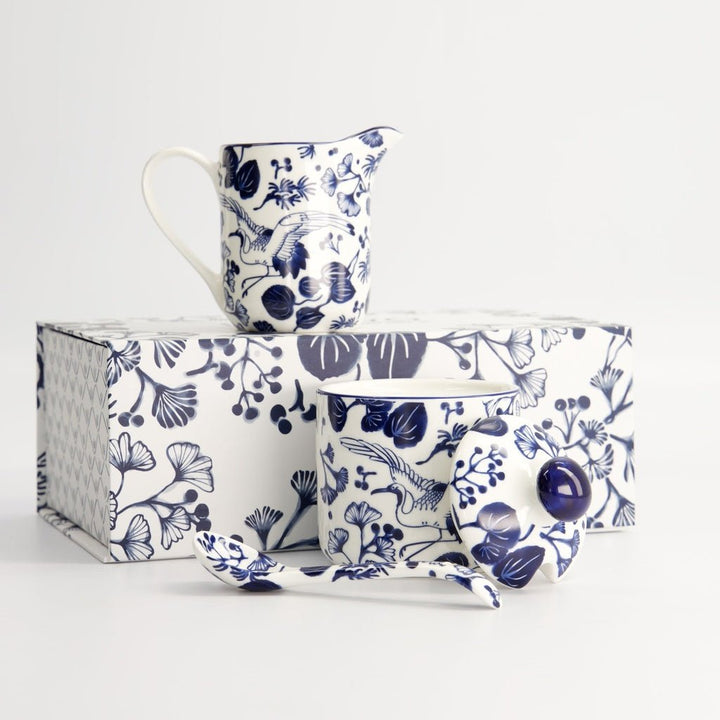 TOKYO DESIGN STUDIO Flora Japonica Milch und Zucker Geschenkset - Tasse, Henkelbecher & Löffel - MAOMAO