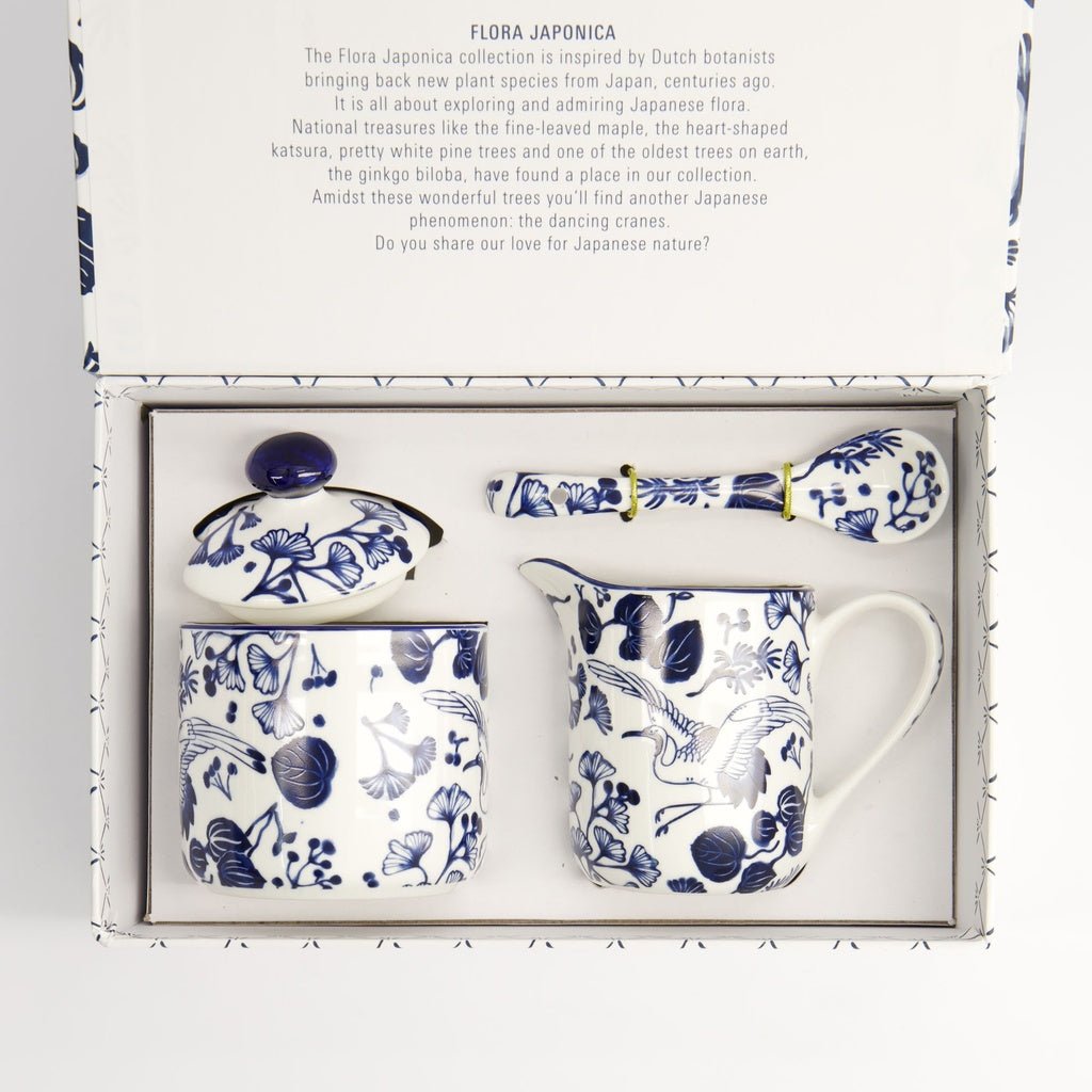 TOKYO DESIGN STUDIO Flora Japonica Milch und Zucker Geschenkset - Tasse, Henkelbecher & Löffel - MAOMAO