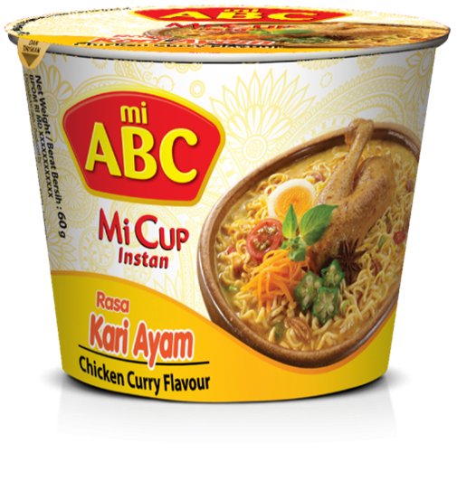ABC Instant Cup Nudeln Curry Huhn 60g - MAOMAO
