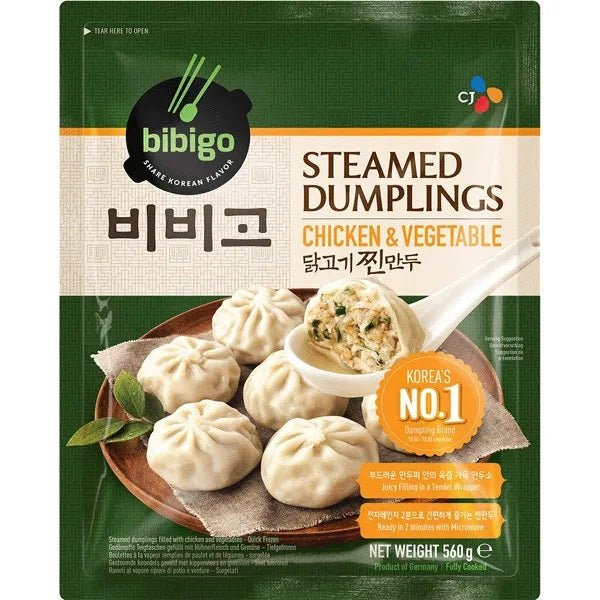 (KW) BIBIGO Dumpling mit Huhn und Gemüse (gedämpft) 560g - MAOMAO