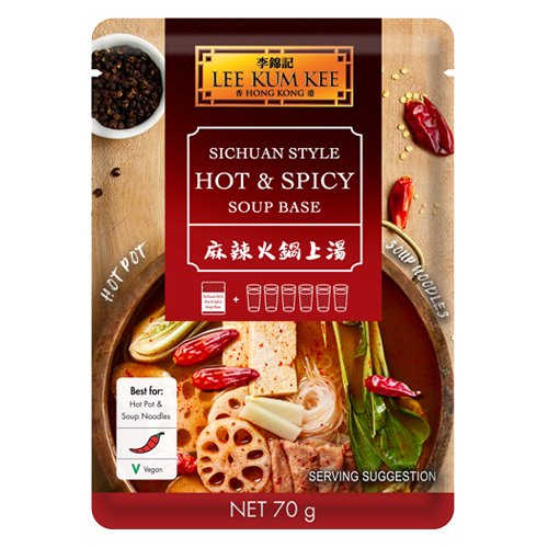 LEE KUM KEE Sichuan Style Hot & Spicy Suppenbasis 70g - MAOMAO