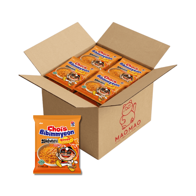 20x CHOI'S Instant Nudeln Gouda Cheese 123g Vorratsbox (Full Box)