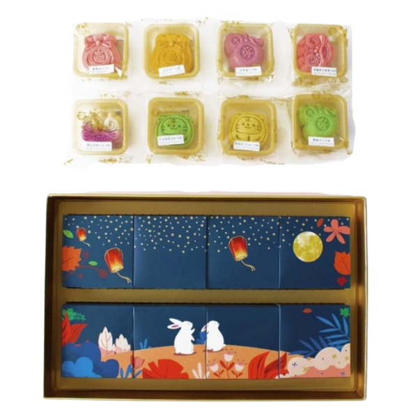 TOKIMEKI Mondkuchen-Geschenkbox „Acht Glückssterne“ (8 x 50 g) 400 g