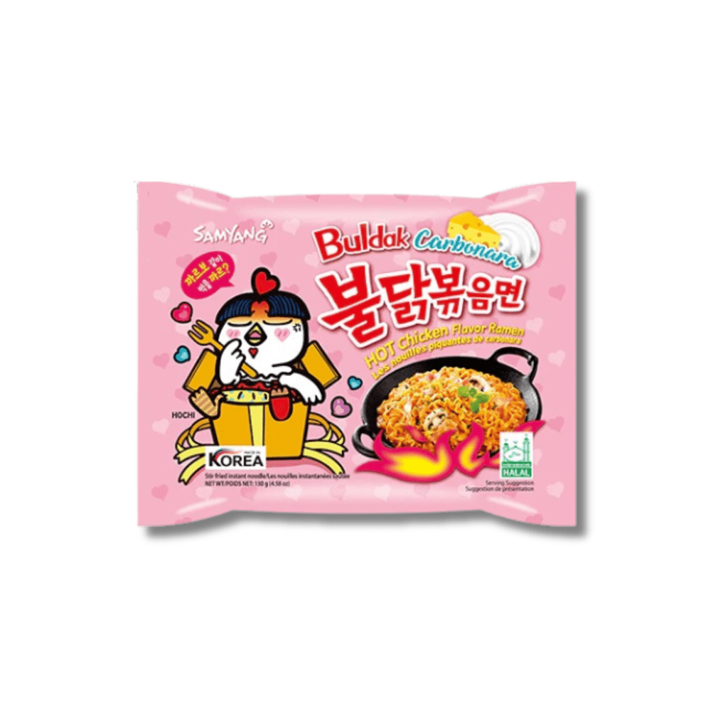 40x SAMYANG Instant Nudeln Hot Chicken Carbonara 130g Vorratsbox (Full Box) - MAOMAO