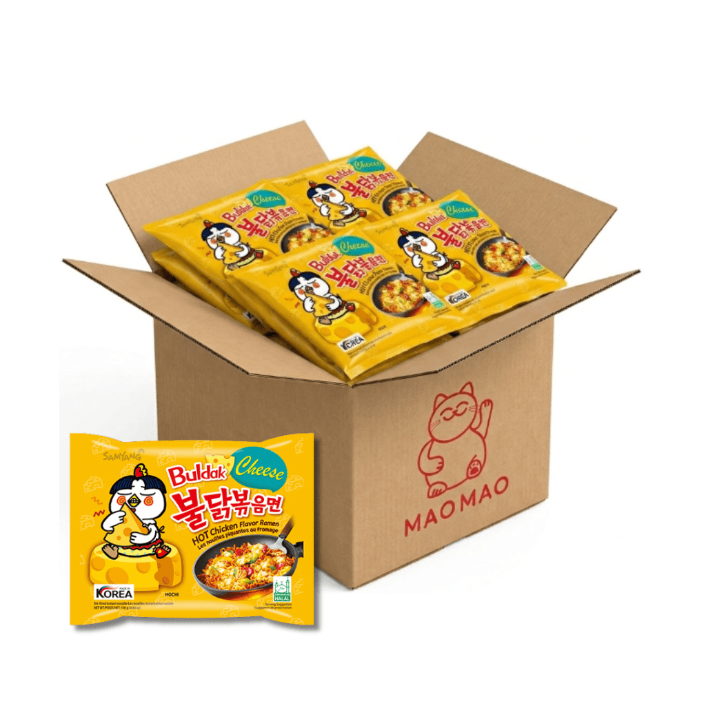 40x SAMYANG Instant Nudeln Hot Chicken Käse 140g Vorratsbox (Full Box) - MAOMAO