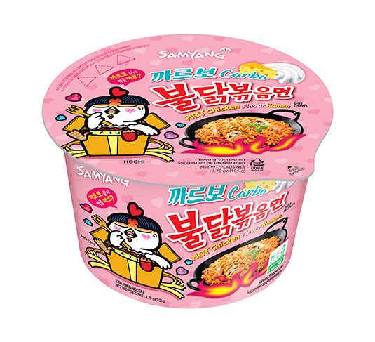 SAMYANG Instant Noodle Bowl Hot Chicken Carbonara 105g 