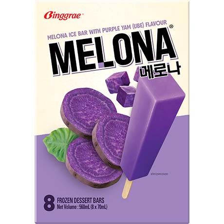 (KW) BINGGRAE Melona Ube-Eis 560ml (8 x 70ml)
