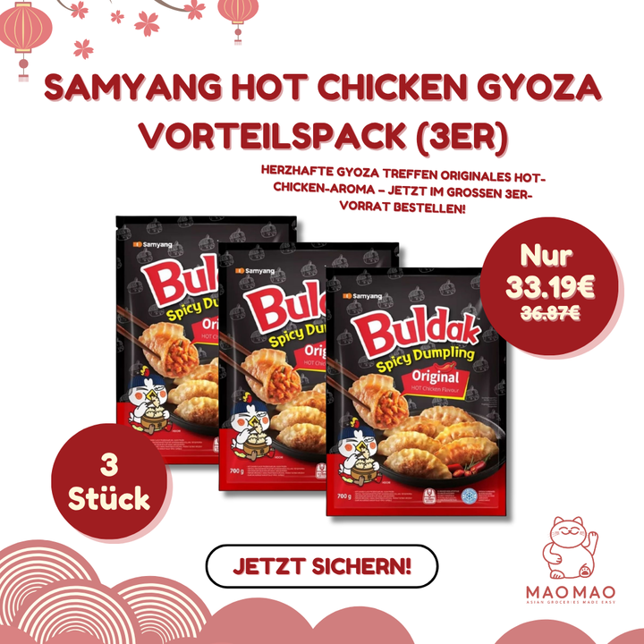 (KW) SAMYANG Hot Chicken Gyoza Teigtasche Vorteilspack (3er)