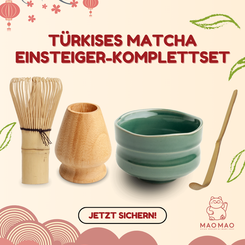 Türkises Matcha Einsteiger-Komplettset