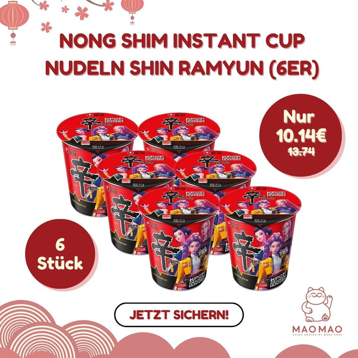 NONG SHIM Instant Cup Nudeln Shin Ramyun Set (6er)