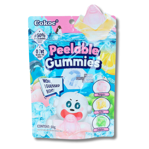 COKOC Peeling Gummis Mischfrucht Soda 60g