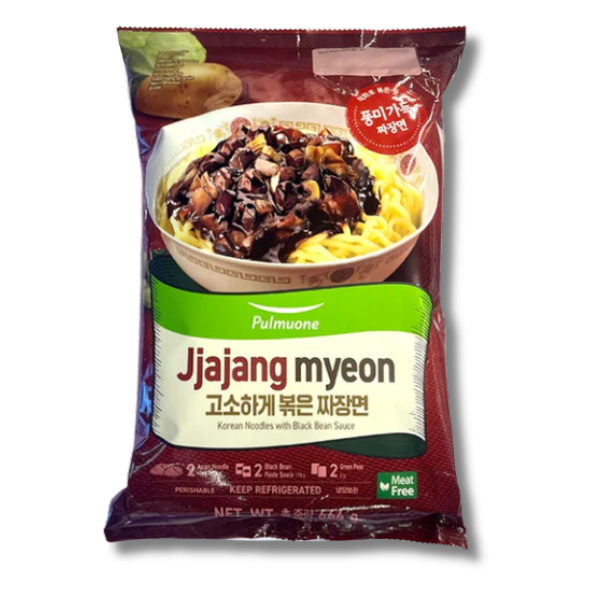 (KW) PULMUONE Koreanische Nudeln mit schwarzer Bohnensoße 664g (2 Portionen)