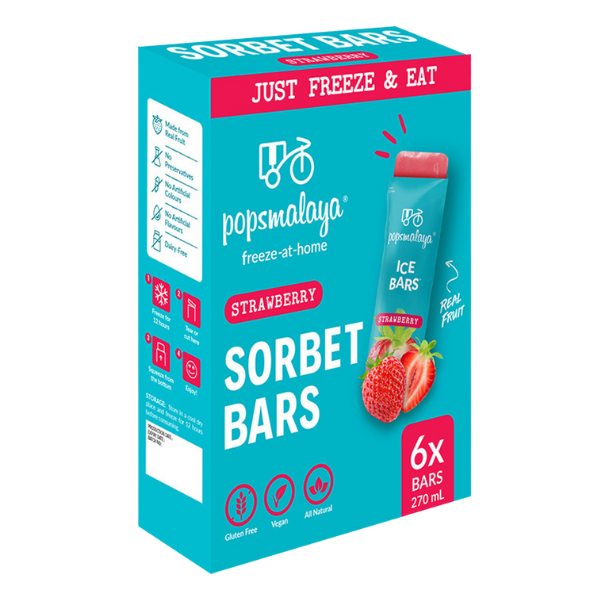 POPSMALAYA Strawberry Sorbet Ice Bar 270 ml