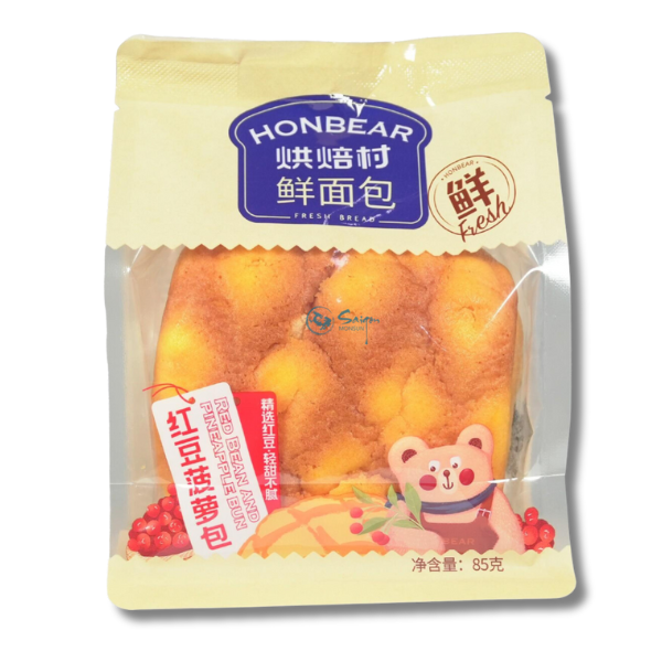 HONBEAR Brötchen mit roter Bohnen- und Ananasfüllung 85 g