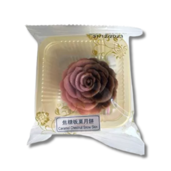 YUE BAN HUANG TING Schneehäutchen Mondkuchen Caramel Chestnut 45 g