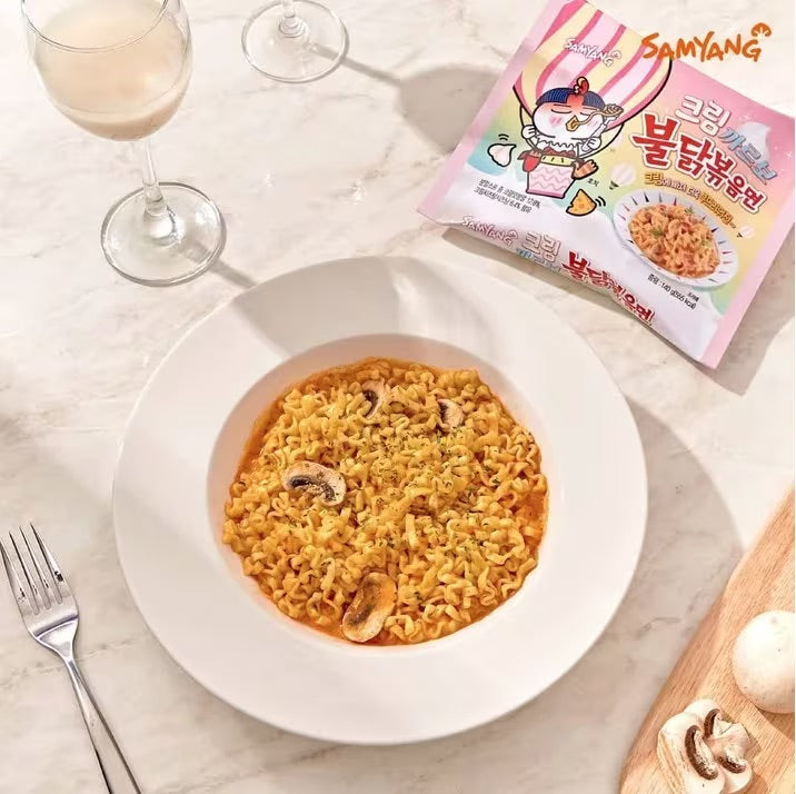 NUR 1 Cent SAMYANG Instant Nudeln Hot Chicken Cream Carbonara 140g - 2 Stück Max pro Bestellung