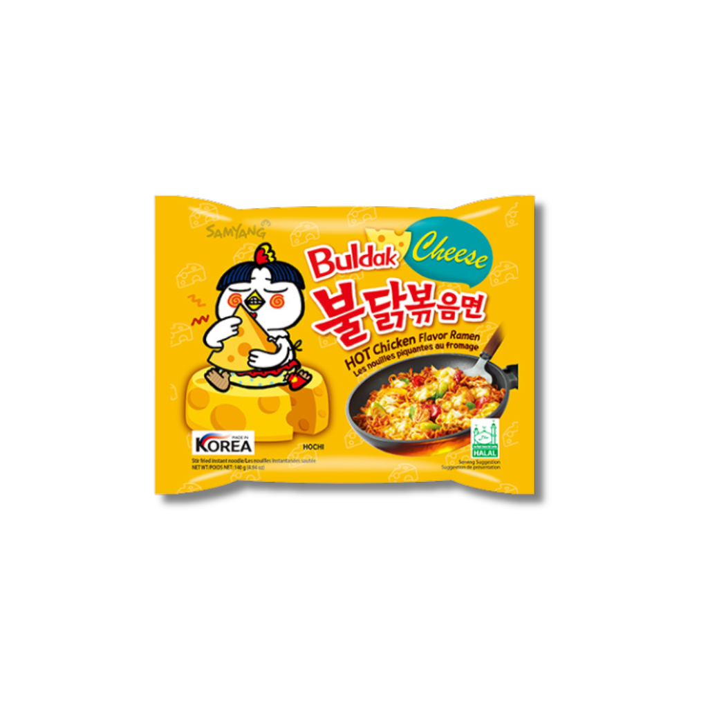 40x SAMYANG Instant Nudeln Hot Chicken Käse 140g Vorratsbox (Full Box)