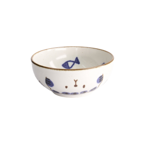 TOKYO DESIGN STUDIO Kawaii Katze Neko Schale Blau – 16x6,3 cm / 600ml