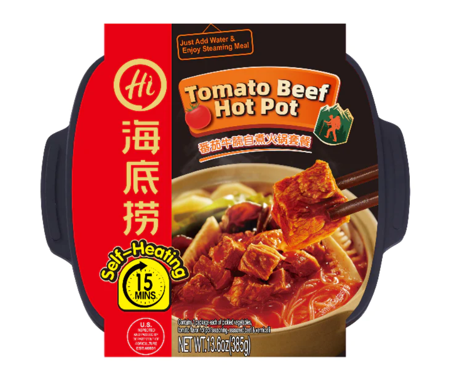 HAIDILAO selbsterhitzender Rindfleisch Hot Pot mit Tomatengeschmack 395g