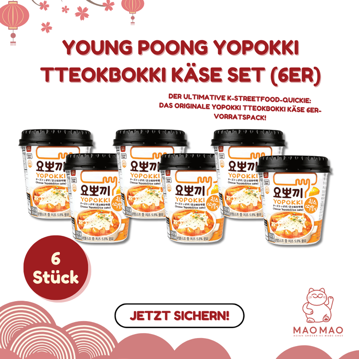 YOUNG POONG YOPOKKI Tteokbokki Käse Set (6er)