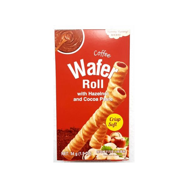 YUMMY YUMMY Waffelrolle Haselnuss und Kakao 54g