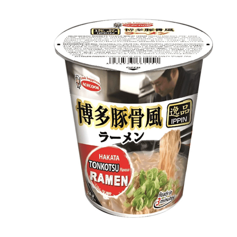 ACECOOK Ippin Instantnudeln im Becher Tonkotsu-Geschmack 73g