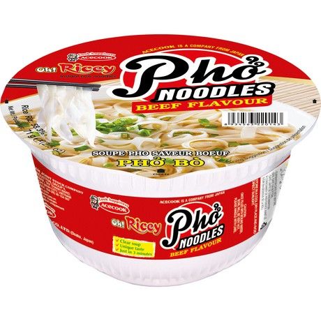 ACECOOK Oh Ricey Instant Reisnudeln Schüssel Pho (Rind) 71g