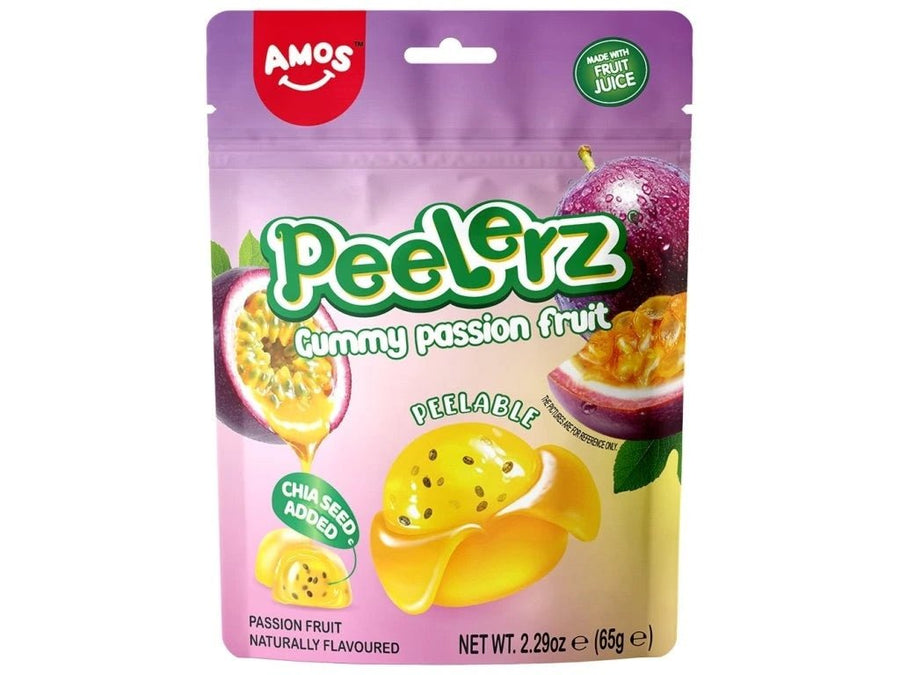 AMOS Peelerz Schälbare Fruchtgummis Maracuja 65g - MAOMAO
