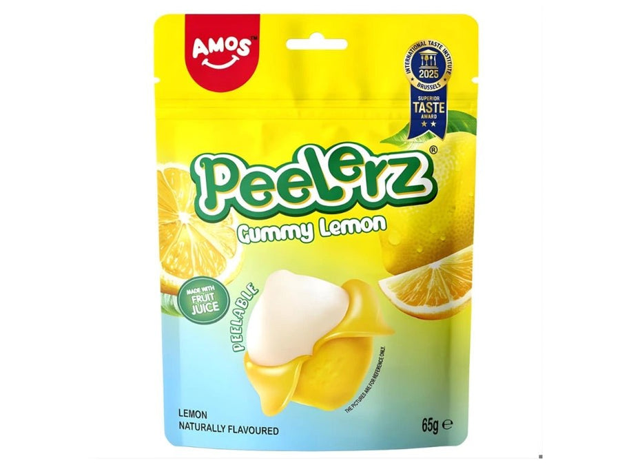 AMOS Peelerz Schälbare Fruchtgummis Zitrone 65g - MAOMAO