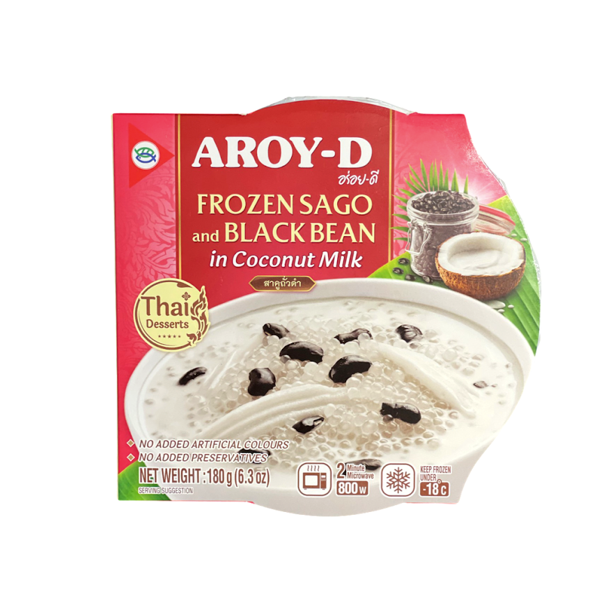 (KW) AROY-D Sago and black beans in coconut milk 180 g