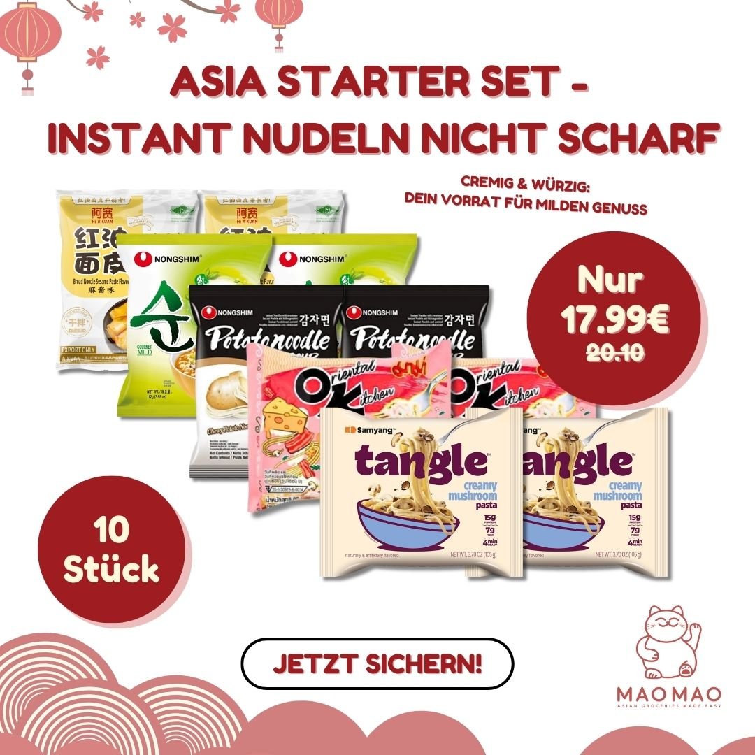 Asia Starter Set - Instant Nudeln Nicht Scharf - MAOMAO
