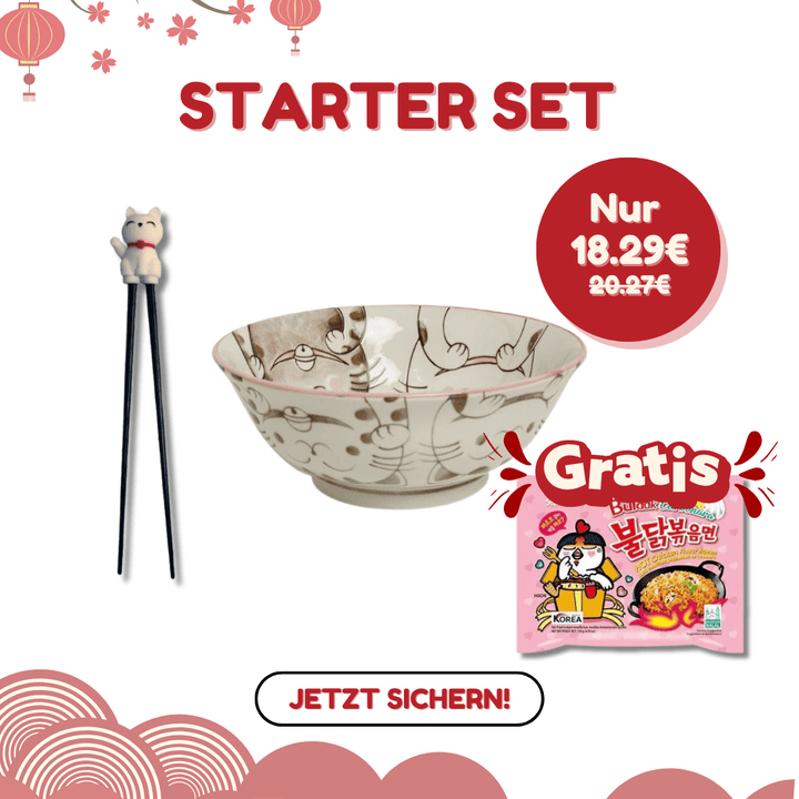 Asia Starter Set mit roter Schüssel - MAOMAO