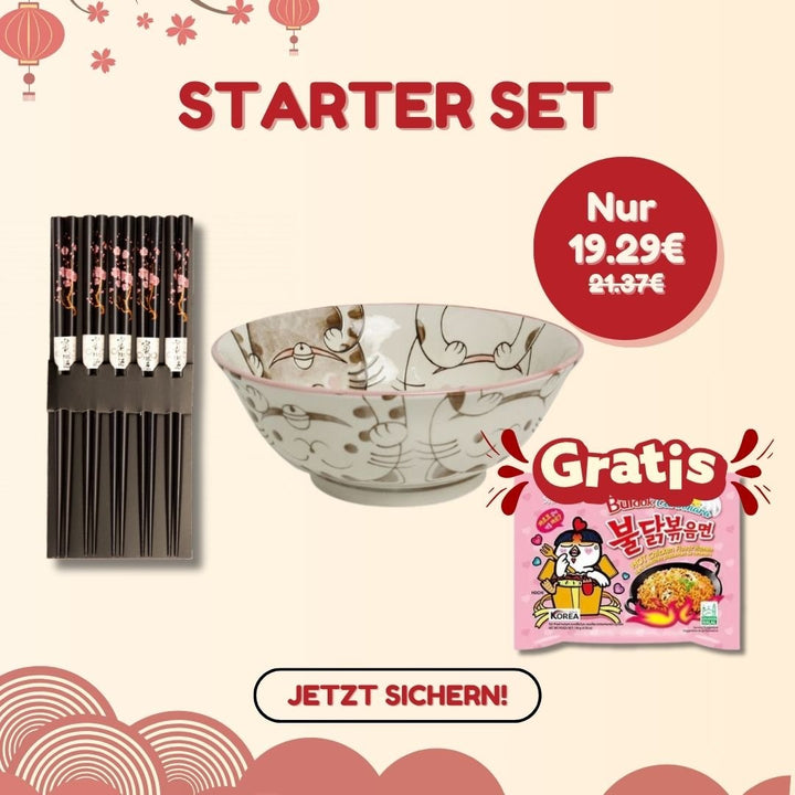Asia Starter Set mit roter Schüssel - MAOMAO